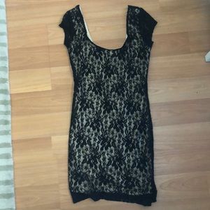 black lace dress
